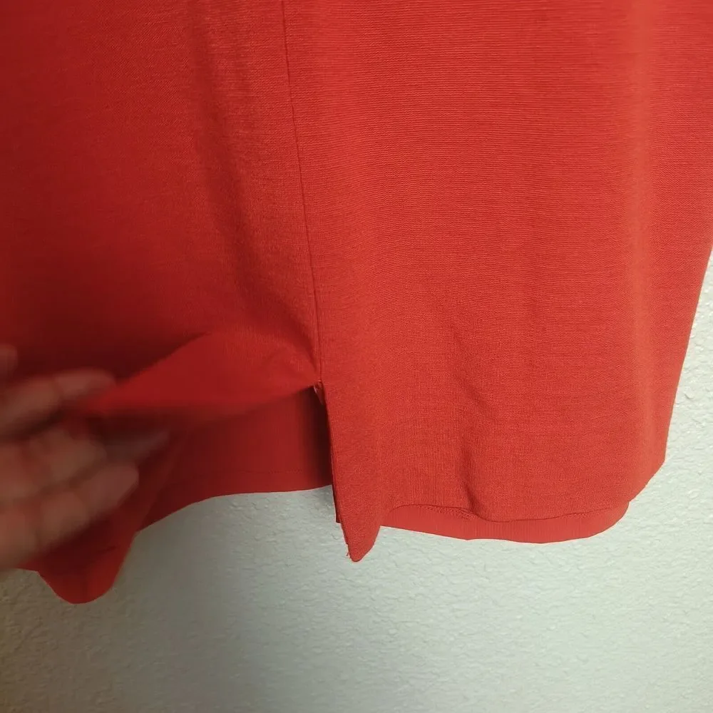 Kay Unger dress size 8 women's orange color 3/4 sleeves knee length - Picture 9 of 13